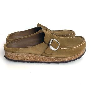 BIRKENSTOCK BUCKLEY SUEDE LEATHER Clogs Tea Brown Size 41 /L10 /M8